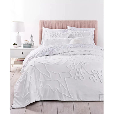 Comforter Set 3pc by Martha Stewart Chenille Exploded Floral (Size: King 264cm X 228cm)