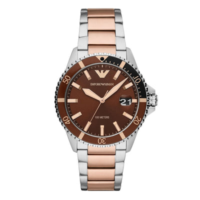 Emporio Armani Men's Watch - Three-Hand Two-Tone (AR11340)