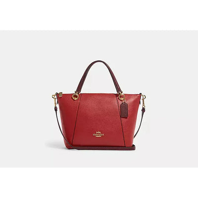 Coach Kacey Satchel In Colorblock (Red Apple)