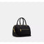 Coach Rowan Satchel Bag - Pebble Leather (Black/Gold)