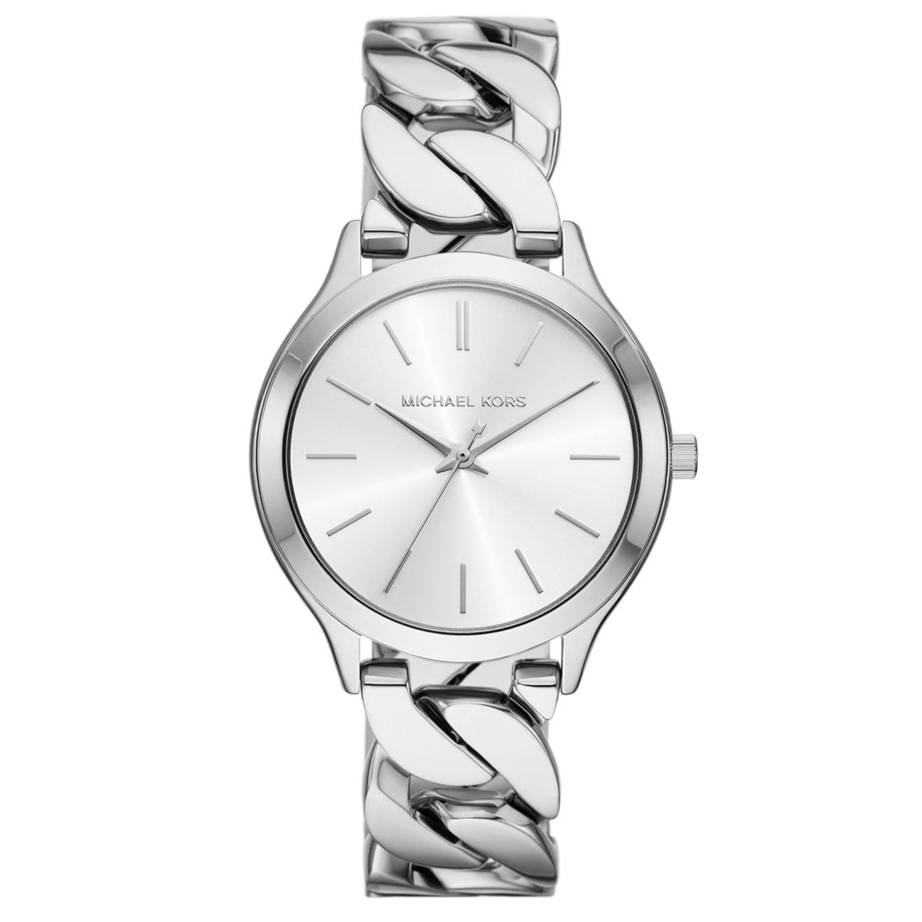 Michael Kors Women's Watch - Slim Runway Silver-Tone Curb-Link (MK7474)