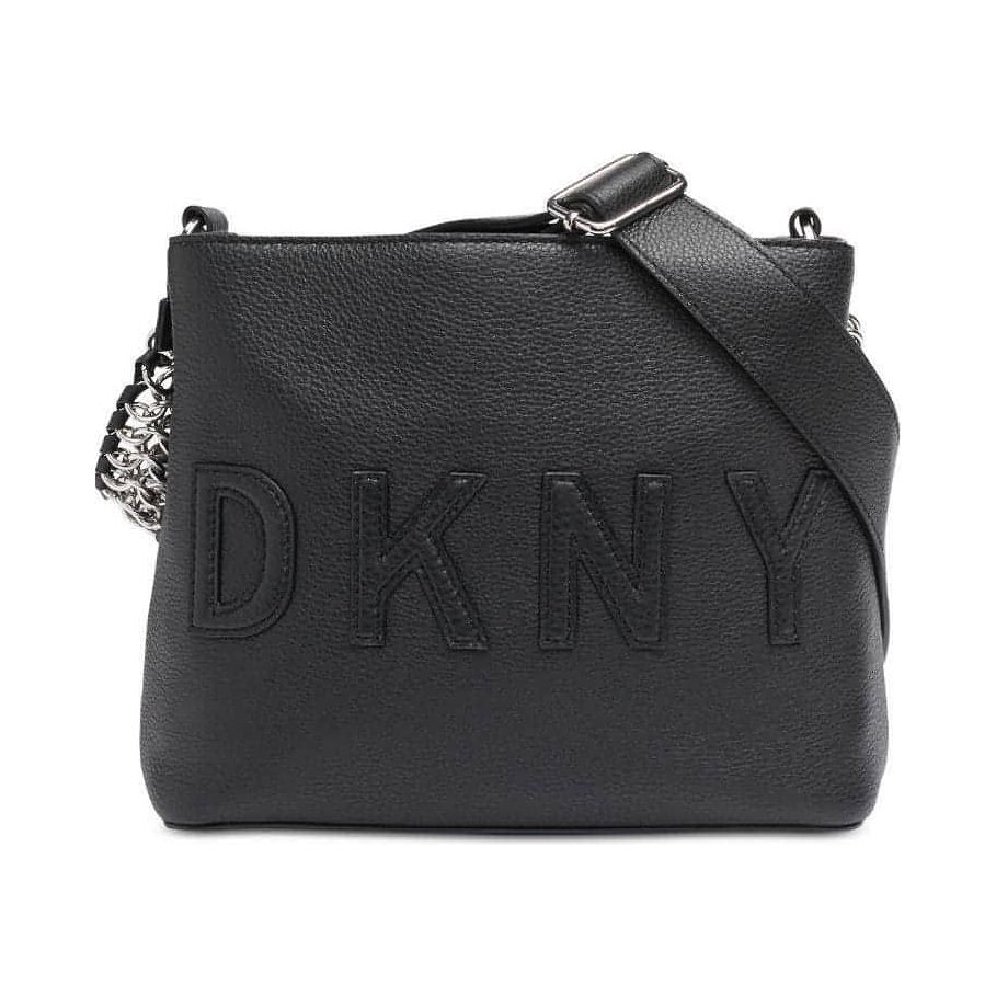 DKNY Leather Handbag - Irvington Bucket Bag (Black/Silver) - Brandat Outlet, Women's Handbags Outlet ,Handbags Online Outlet | Brands Outlet | Brandat Outlet | Designer Handbags Online |