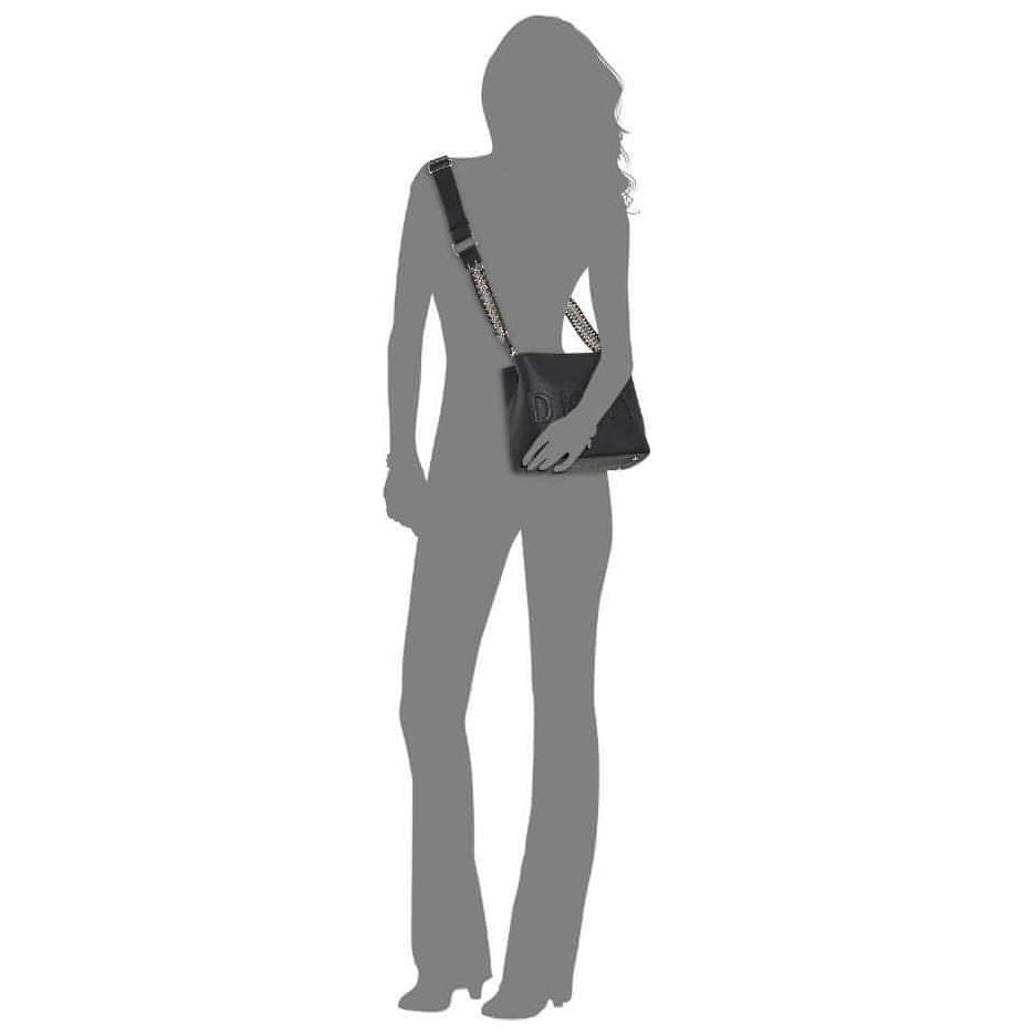 DKNY Leather Handbag - Irvington Bucket Bag (Black/Silver) - Brandat Outlet, Women's Handbags Outlet ,Handbags Online Outlet | Brands Outlet | Brandat Outlet | Designer Handbags Online |