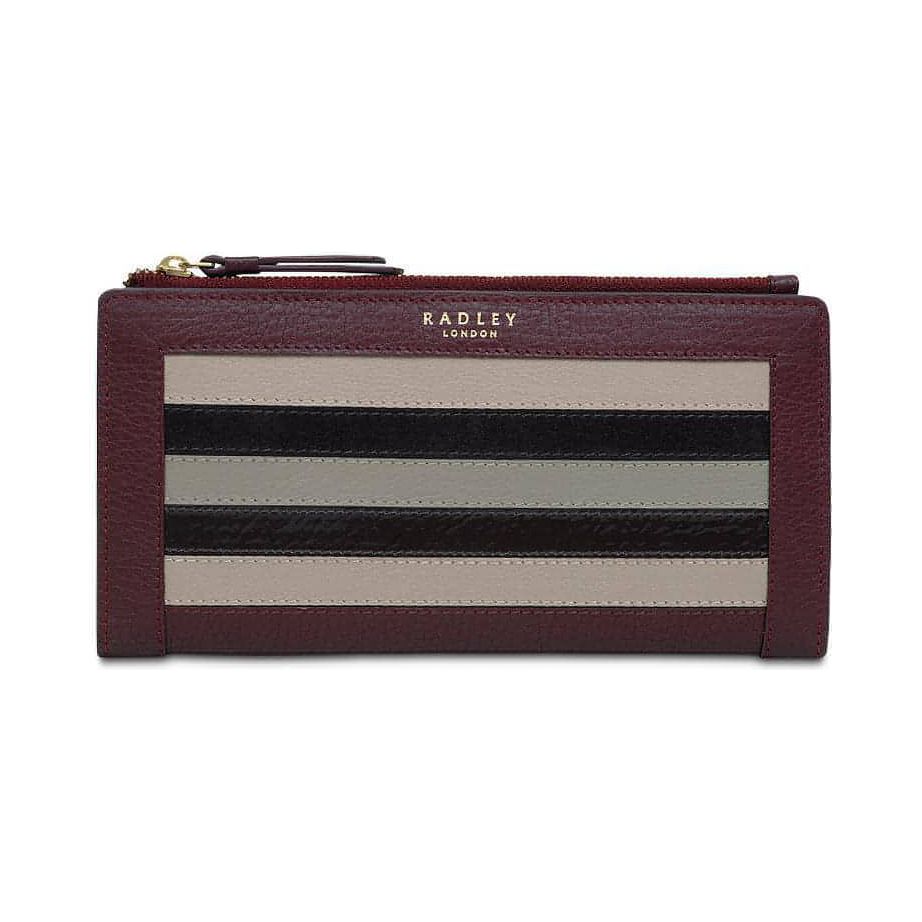Radley London Eltham Stripe Leather Wallet (Port/Gold) - Brandat Outlet, Women's Handbags Outlet ,Handbags Online Outlet | Brands Outlet | Brandat Outlet | Designer Handbags Online |
