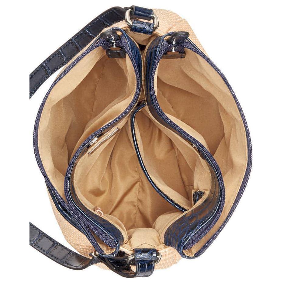 Giani Bernini Double Zip Straw Crocodile Crossbody - Brandat Outlet, Women's Handbags Outlet ,Handbags Online Outlet | Brands Outlet | Brandat Outlet | Designer Handbags Online |