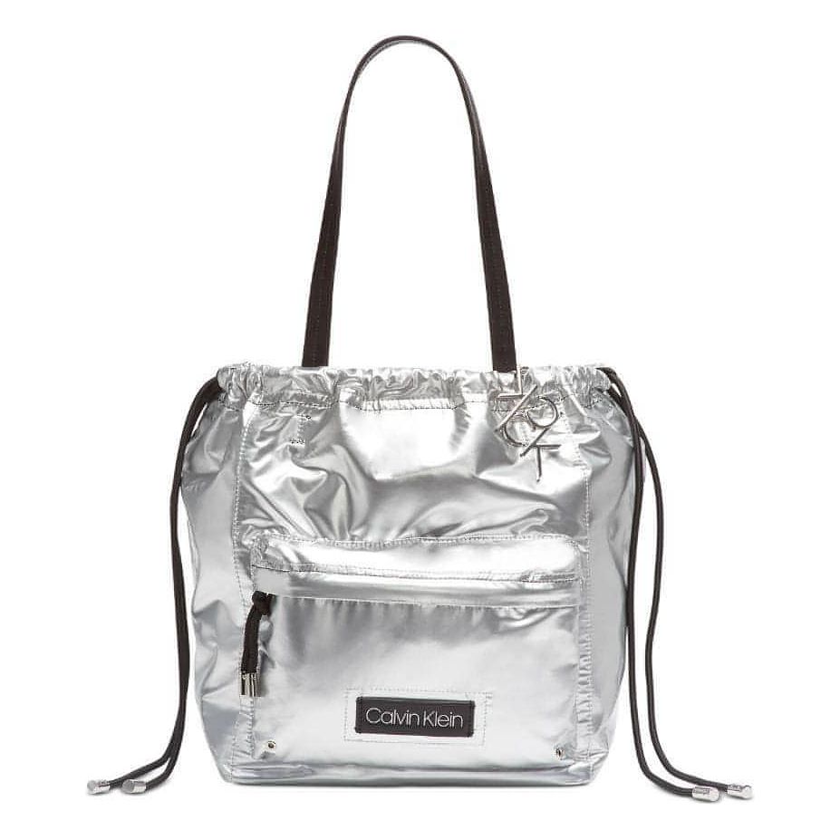 Calvin Klein Georgia Tote (Silver/Black) - Brandat Outlet, Women's Handbags Outlet ,Handbags Online Outlet | Brands Outlet | Brandat Outlet | Designer Handbags Online |