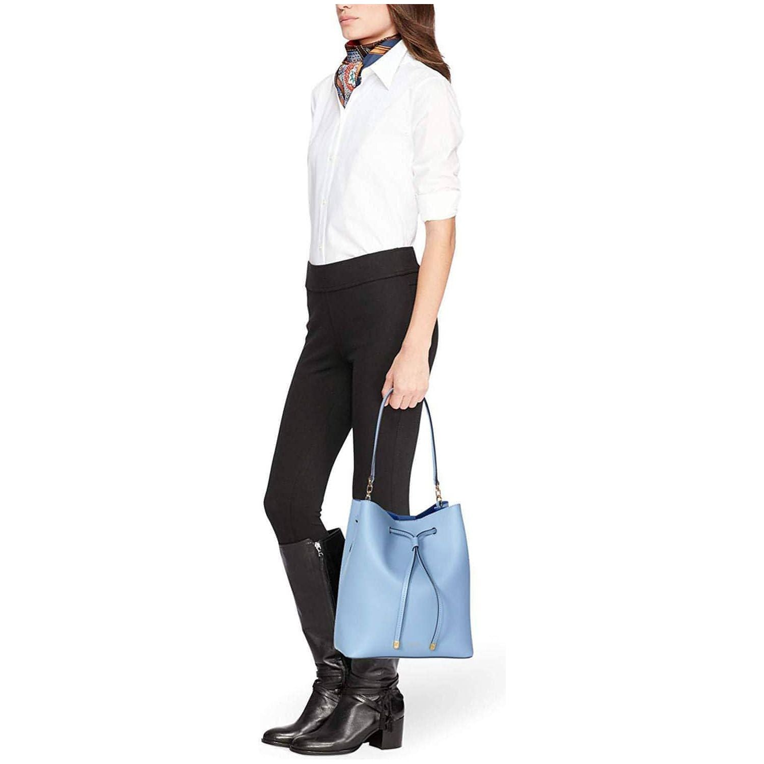 Ralph Lauren Handbag - Dryden Debby Leather Drawstring (Blue Mist/Cosmic Blue) - Brandat Outlet, Women's Handbags Outlet ,Handbags Online Outlet | Brands Outlet | Brandat Outlet | Designer Handbags Online |