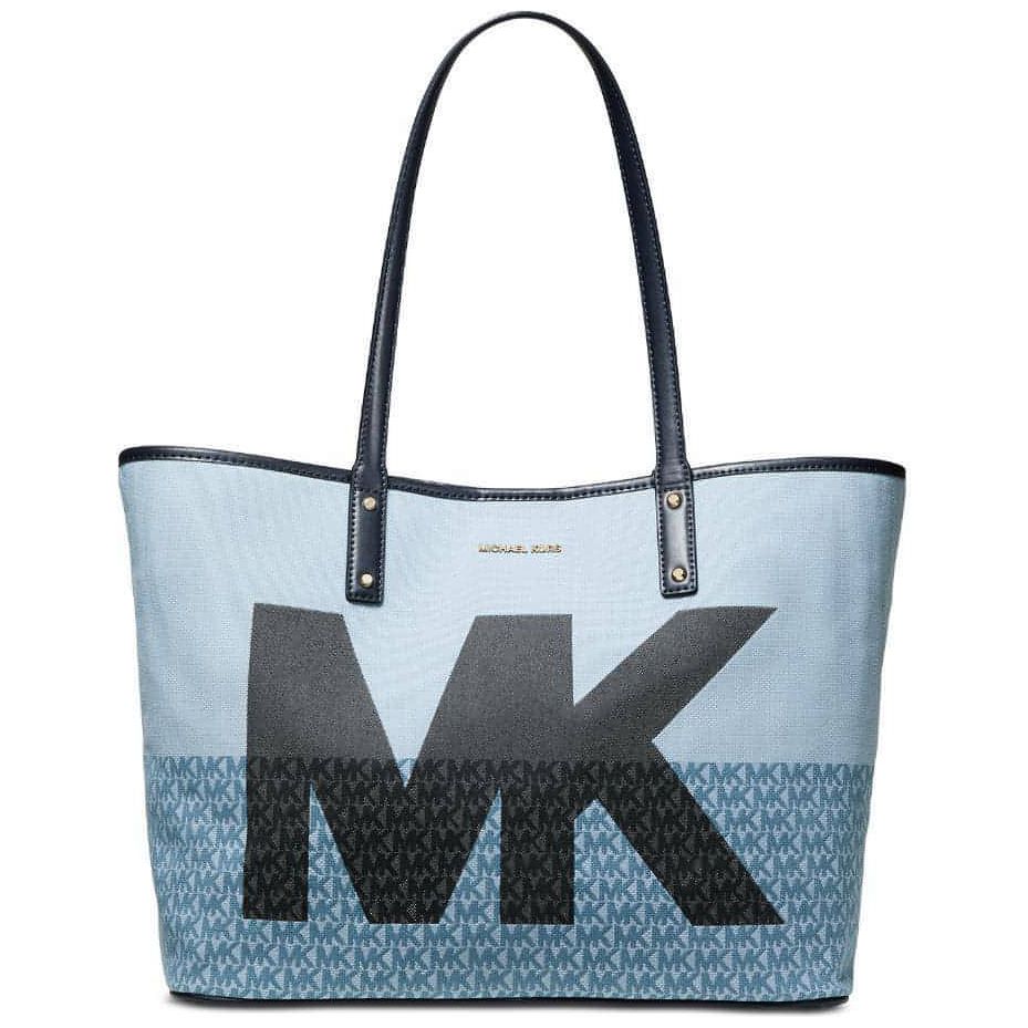 Michael Kors Carter Denim MK Open Tote (Denim Multi/Gold) - Brandat Outlet, Women's Handbags Outlet ,Handbags Online Outlet | Brands Outlet | Brandat Outlet | Designer Handbags Online |