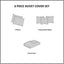 Madison Park Quinn 6 Piece Duvet Cover Set, Grey, Cal King, King King(104"x92") - Brandat Outlet