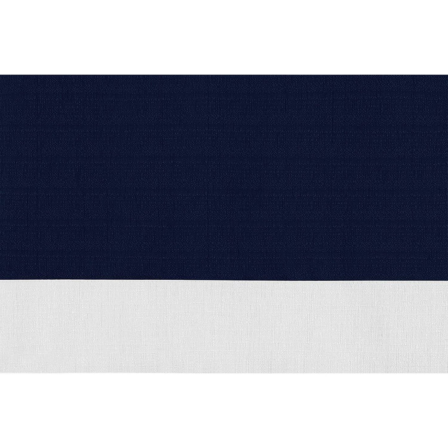 Achim-Achim Darcy Rod Pocket Window Curtain One Panel (Navy/White) (214cm x 132cm) - Brandat Outlet