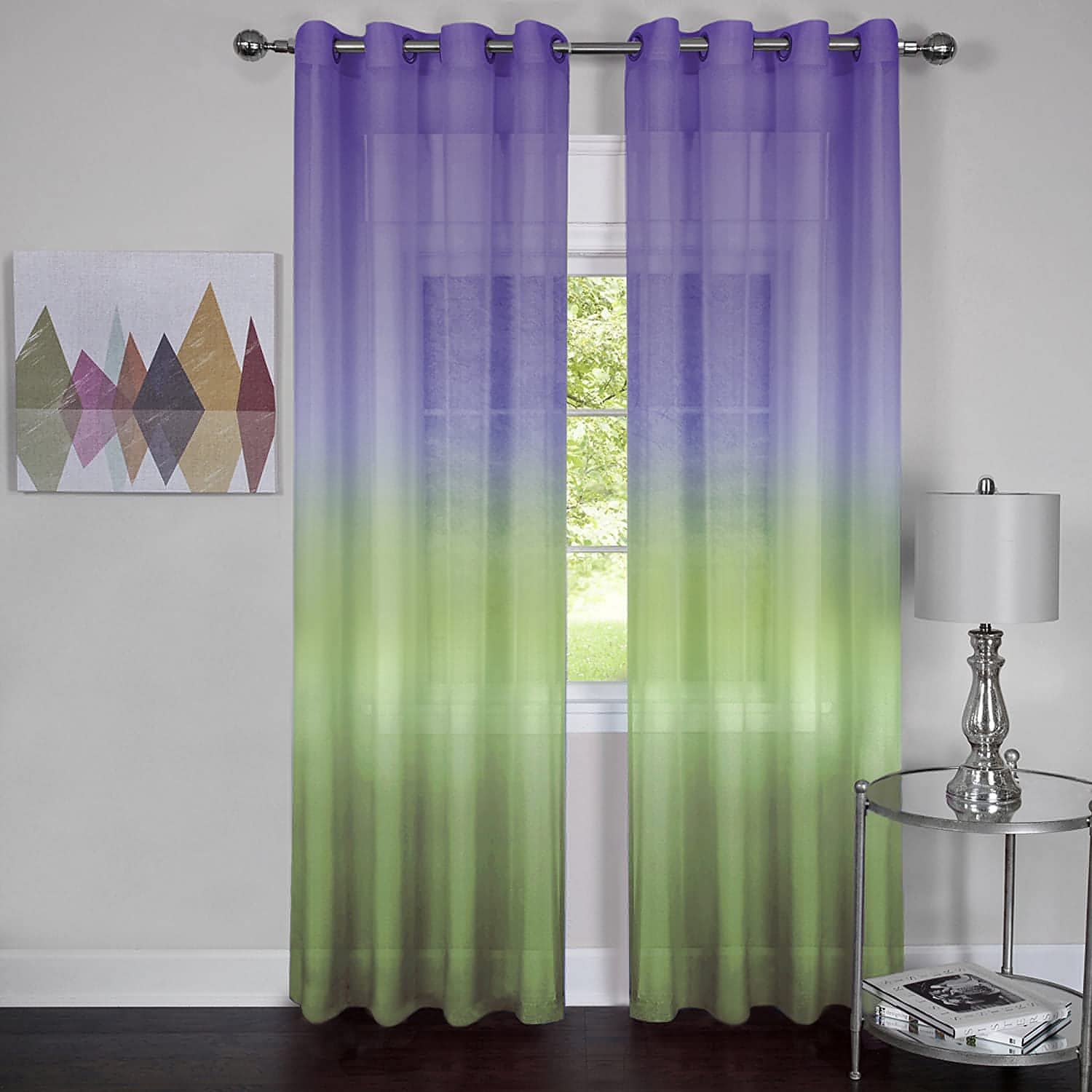 Achim-Achim Rainbow Single Grommet Window Curtain Panel, 52x63 (Purple) - Brandat Outlet