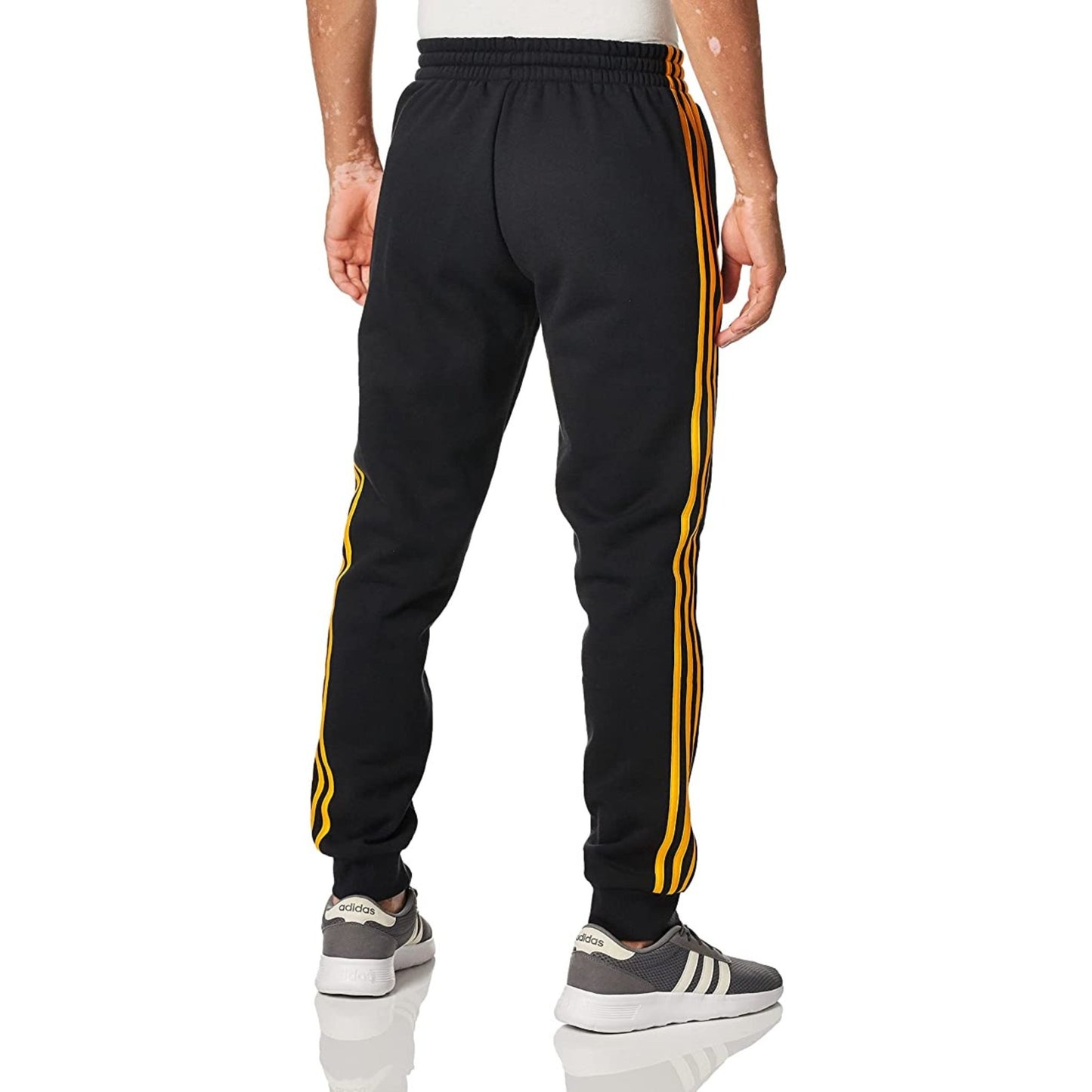 adidas-adidas Men's Essentials Fleece Tapered Cuff 3-Stripes Pants - Brandat Outlet