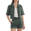 Avec Les-Avec Les Filles Womens Cotton Lyocell Shorts, Green, Size: L - Brandat Outlet