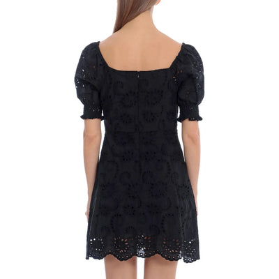 Avec Les Filles-Avec Les Filles Womens Embroidered Prairie Dress, Black, Size: S - Brandat Outlet