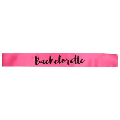 importé par-Bachelorette Sash, (84cm x 10cm) (Fuchsia/Black) (1pc/Pack) - Brandat Outlet