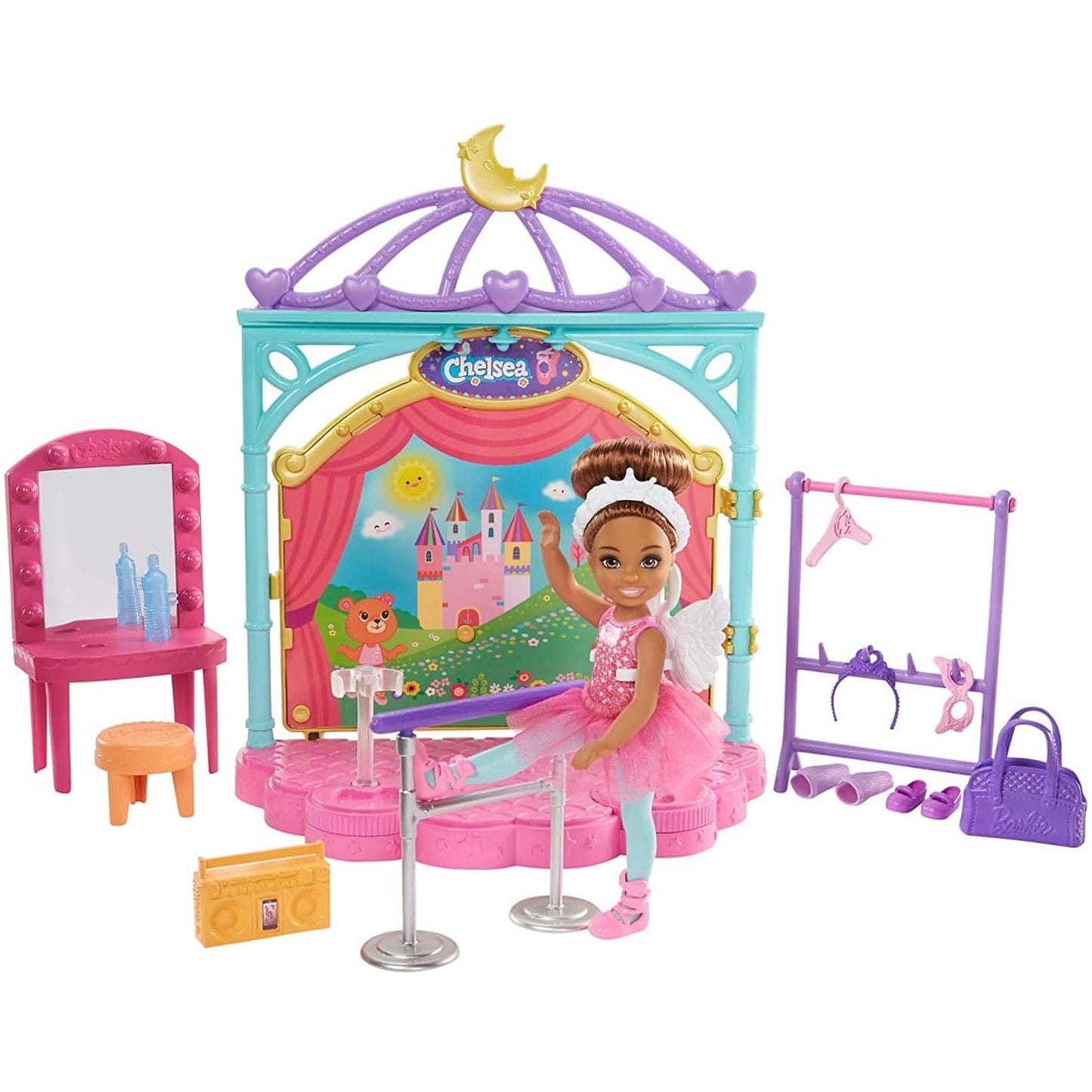 Barbie-Barbie Club Chelsea Doll and Ballet Playset 6 in Brunette with Accessories - Brandat Outlet