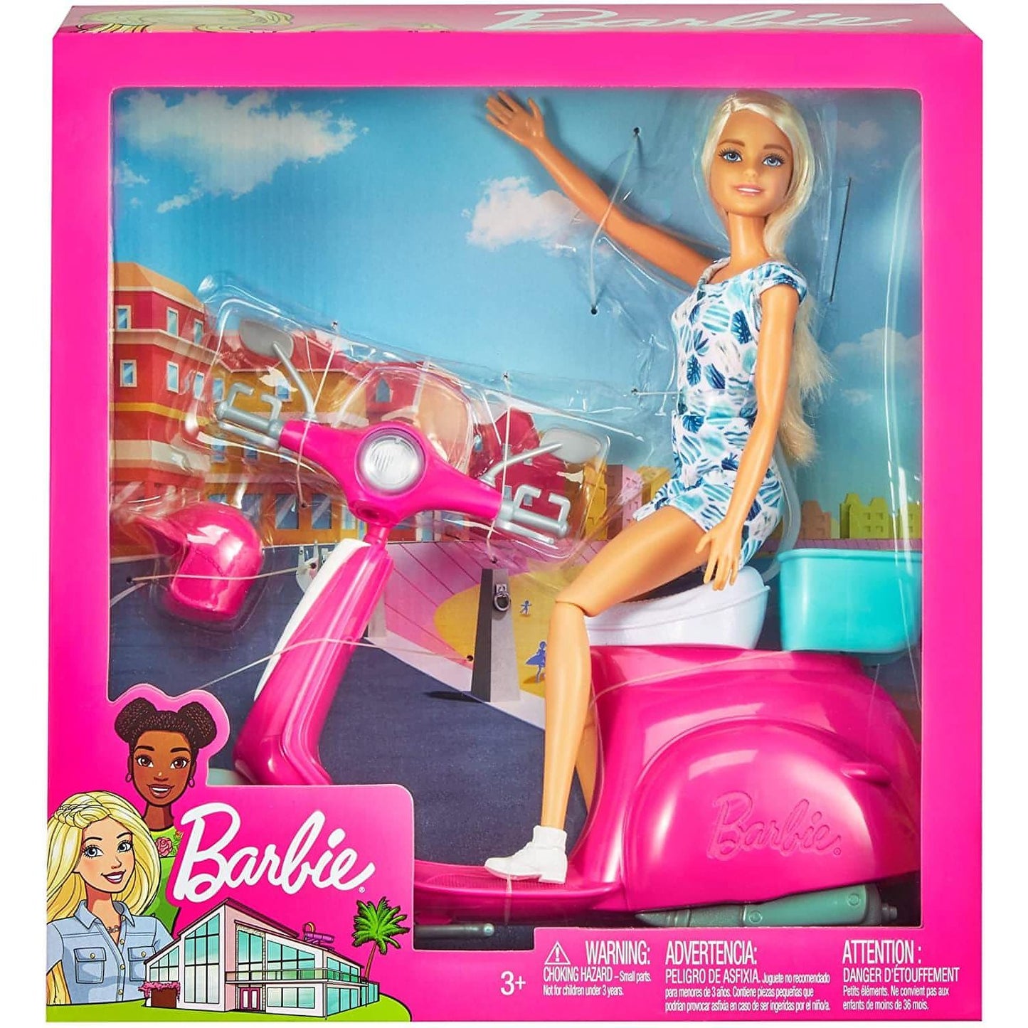 Barbie-Barbie Doll & Scooter - Brandat Outlet
