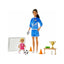 Barbie-Barbie Soccer Coach Playset with Brunette Soccer Coach Doll - Brandat Outlet