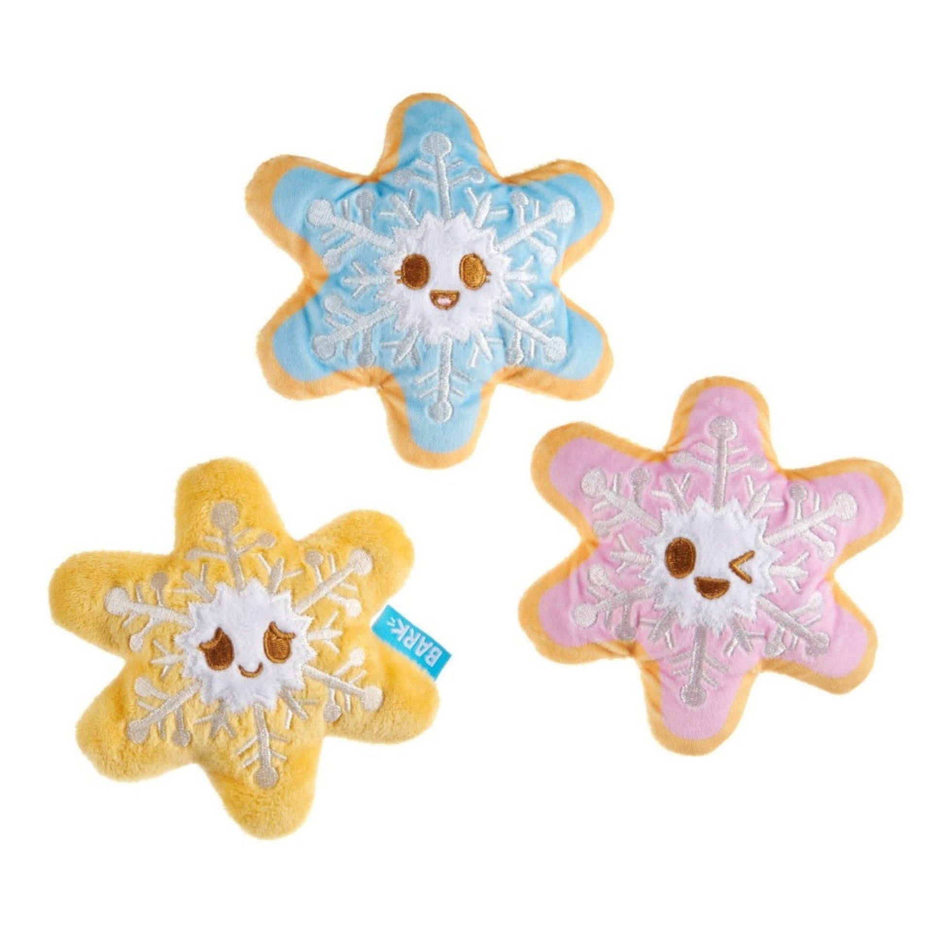Bark-BARK Flake N Bake Cookies Dog Toy - Yellow/Pink/Blue - Brandat Outlet