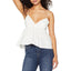 BCBGeneration-BCBGeneration Sleeveless Babydoll Cotton Top, White, Size: S - Brandat Outlet