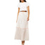 BCBGMAXAZRIA-BCBGMAXAZRIA Ruffled Metallic Maxi Skirt, Pink, Size: L - Brandat Outlet