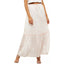 BCBGMAXAZRIA-BCBGMAXAZRIA Ruffled Metallic Maxi Skirt, Pink, Size: L - Brandat Outlet