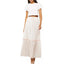 BCBGMAXAZRIA-BCBGMAXAZRIA Ruffled Metallic Maxi Skirt, Pink, Size: XS - Brandat Outlet