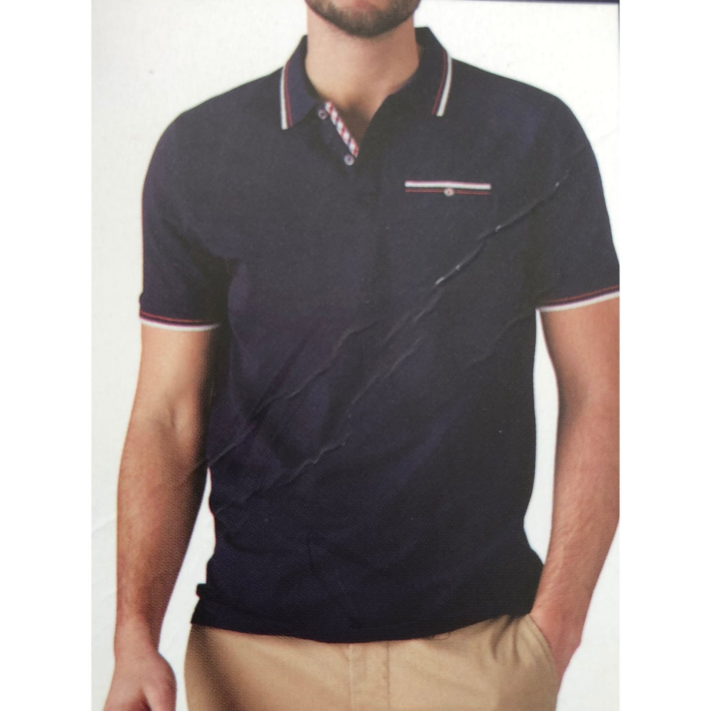 Ben Sherman-Ben Sherman Men's Chest Pocket Polo Tee / T-Shirt / Tshirt - Navy Blazer - Brandat Outlet