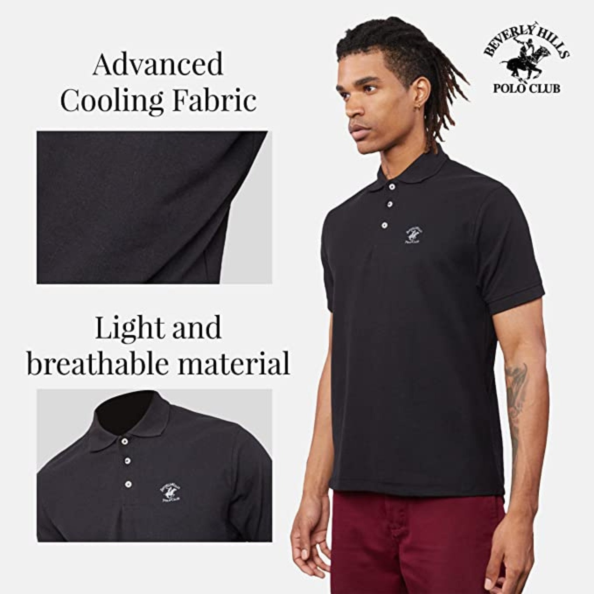 Black polo shop shirt h