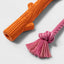 Boots & Barkley-Boots & Barkley Orange Rubber Crinkle Stick & Pink Rope Dog Toy Bundle - M - Brandat Outlet