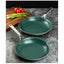 Brooklyn Steel Co.-Brooklyn Steel Co. Interstellar 12" Flared Sparkle Frypan with Hammered Handle (Emerald) - Brandat Outlet