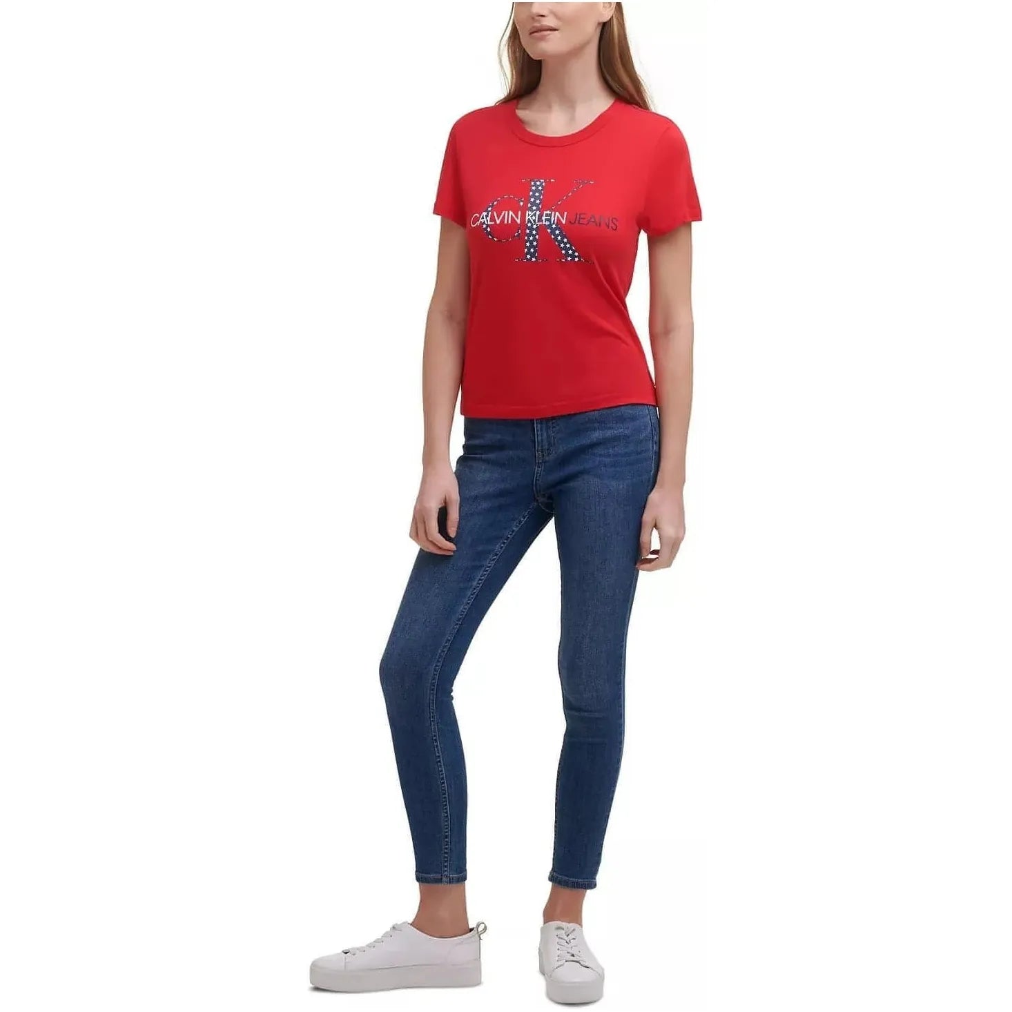 Calvin Klein Jeans Americana Logo T Shirt red