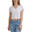 Calvin Klein-Calvin Klein Jeans Cotton Crop Top, White, Size: S - Brandat Outlet
