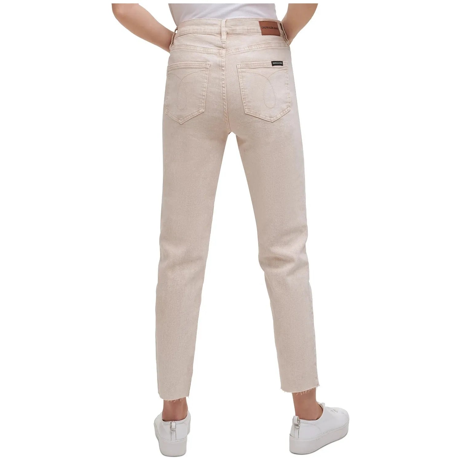 Calvin Klein-Calvin Klein Jeans High-Rise Skinny Ankle Jeans , Tan/Beige, Size: 32 - Brandat Outlet