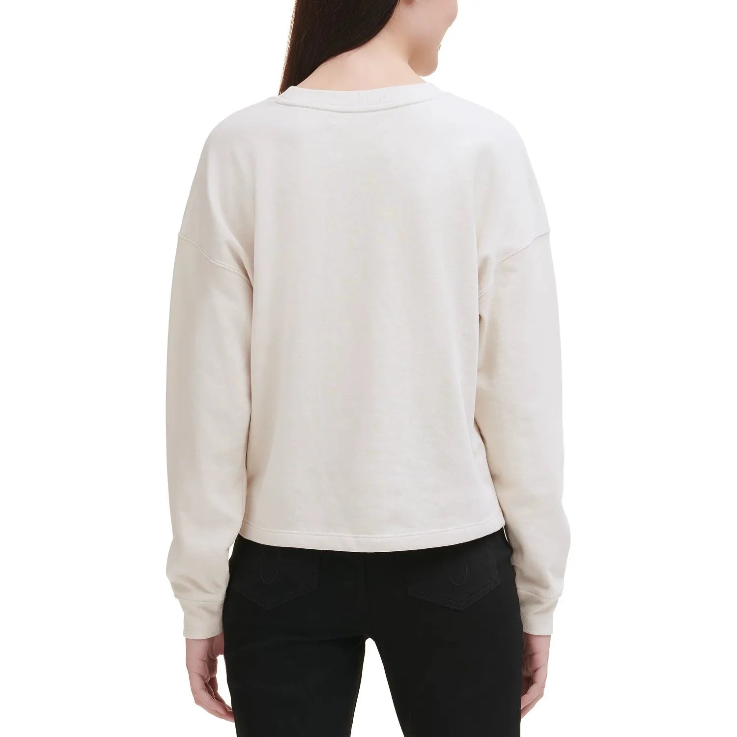 Calvin Klein-Calvin Klein Jeans Logo Pullover Sweatshirt, Tan/Beige, Size: XL - Brandat Outlet