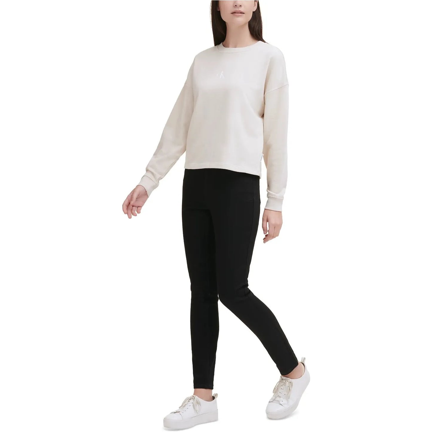 Calvin Klein-Calvin Klein Jeans Logo Pullover Sweatshirt, Tan/Beige, Size: XL - Brandat Outlet