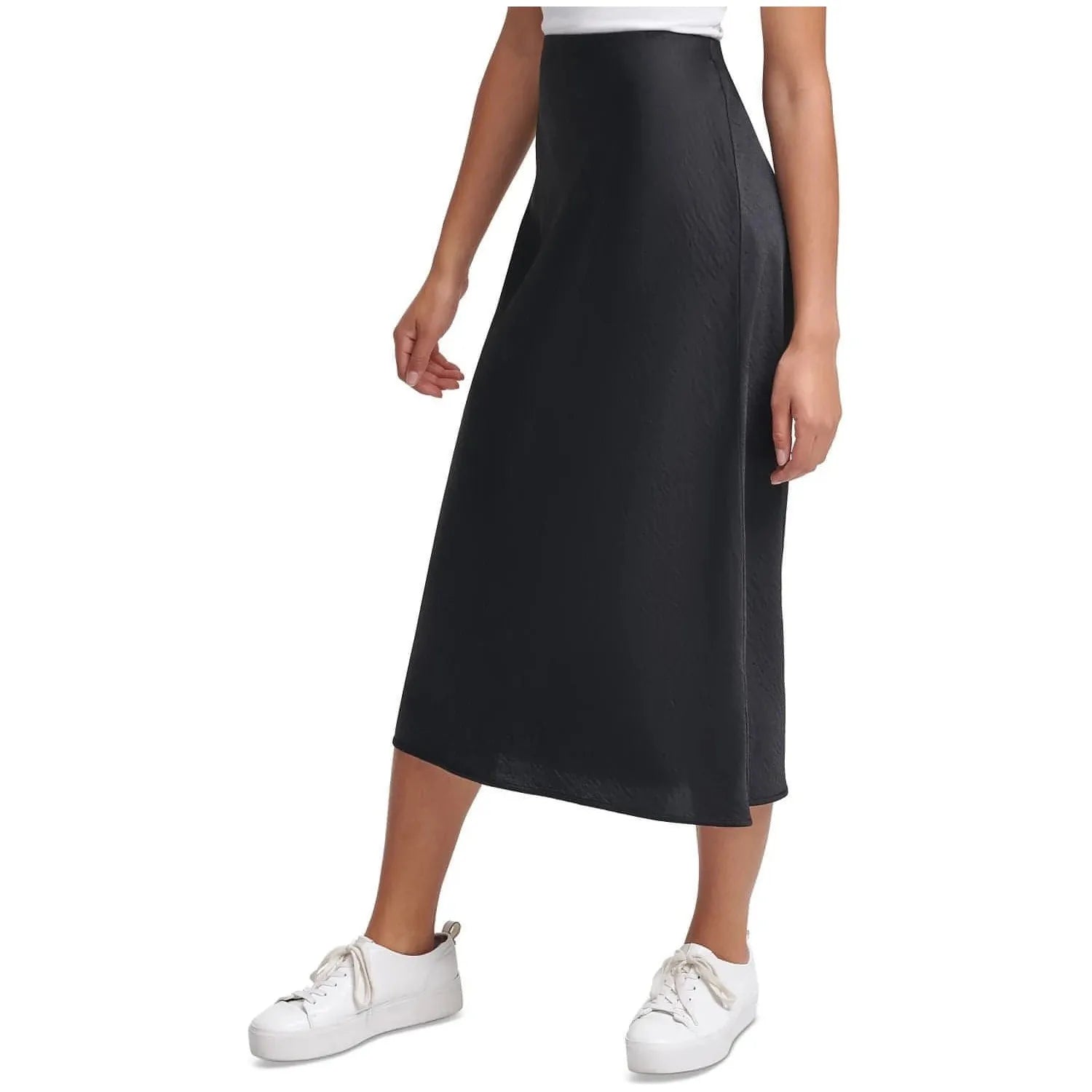Calvin Klein-Calvin Klein Jeans Pull-On Midi Skirt - Black - (Size XL) - Brandat Outlet