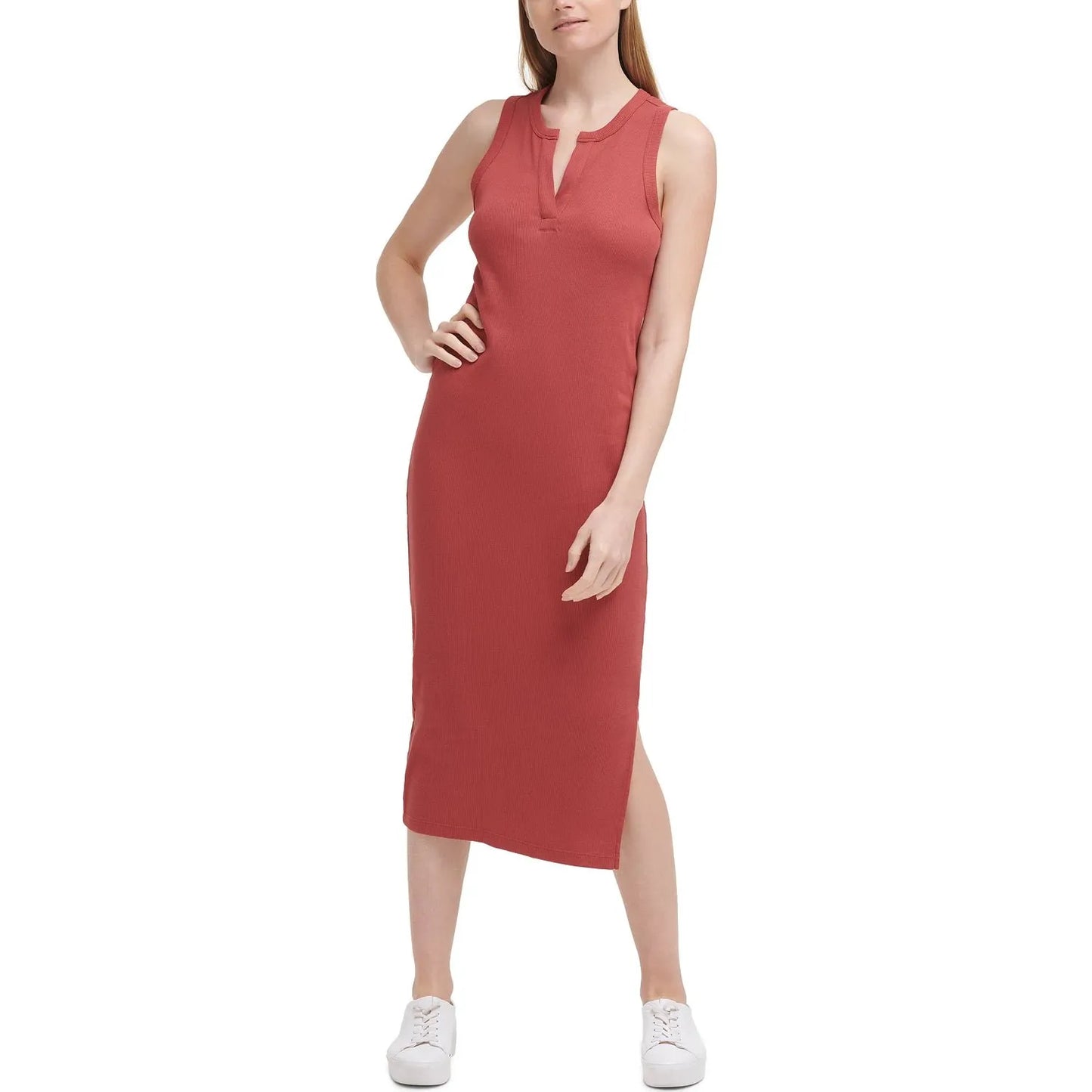 Calvin Klein-Calvin Klein Jeans Ribbed Tank Dress, Size: L - Brandat Outlet