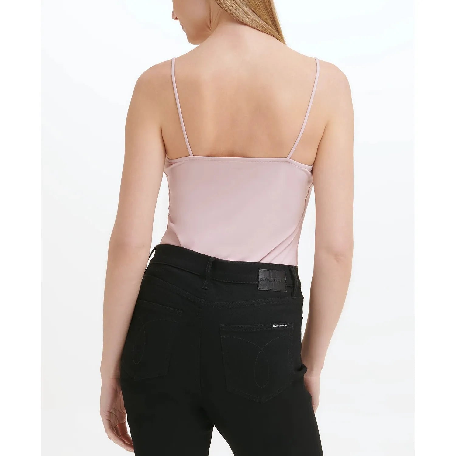 Calvin Klein-Calvin Klein Jeans Square Neck Bodysuit, Pink - Brandat Outlet