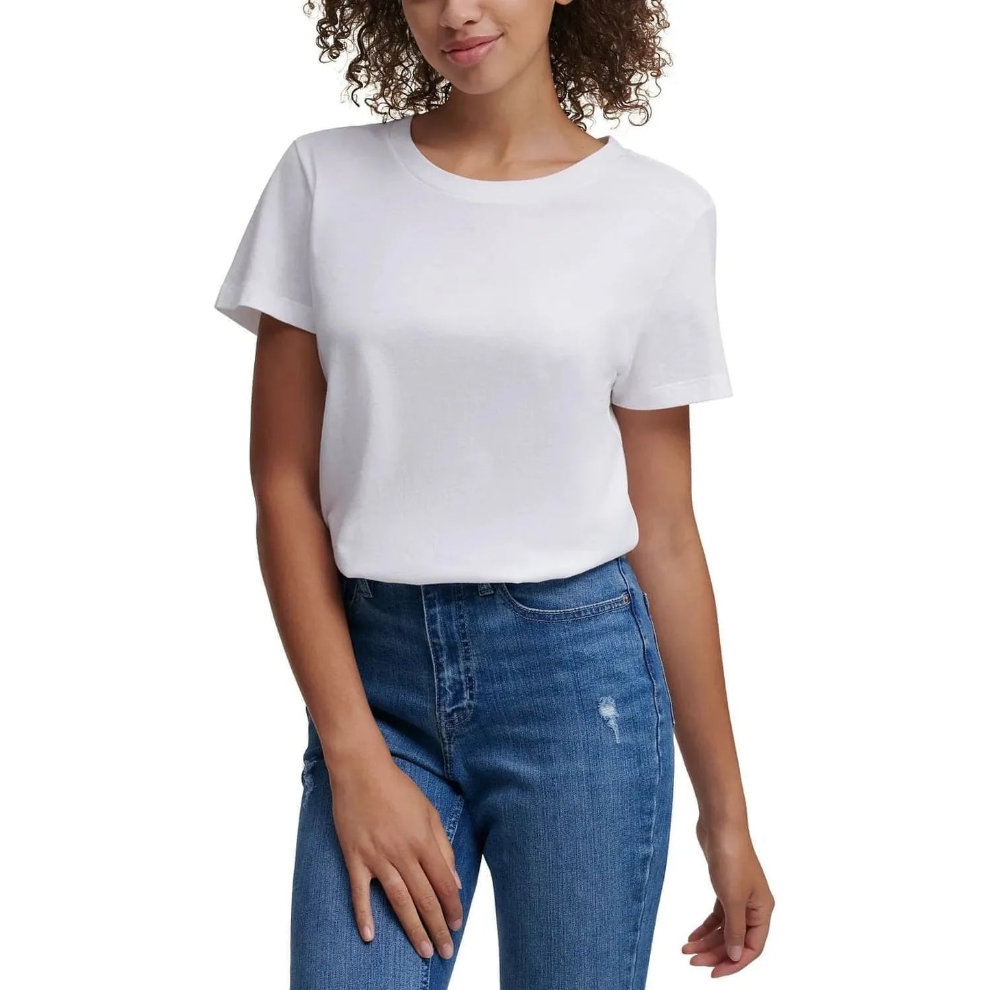 Calvin Klein Short Sleeve T Shirt Bodysuit White Size Large
