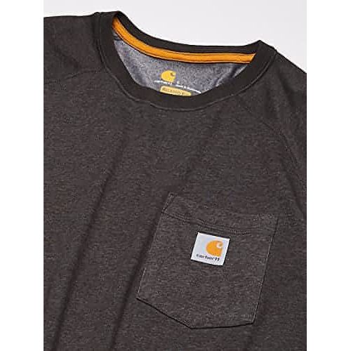 Carhartt-Carhartt Men's Loose Fit Heavyweight Short-Sleeve Pocket T-Shirt Work Utility, Carbon Heather, - Brandat Outlet