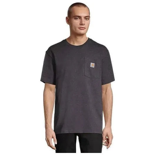 Carhartt-Carhartt Men's Loose Fit Heavyweight Short-Sleeve Pocket T-Shirt Work Utility, Carbon Heather, - Brandat Outlet