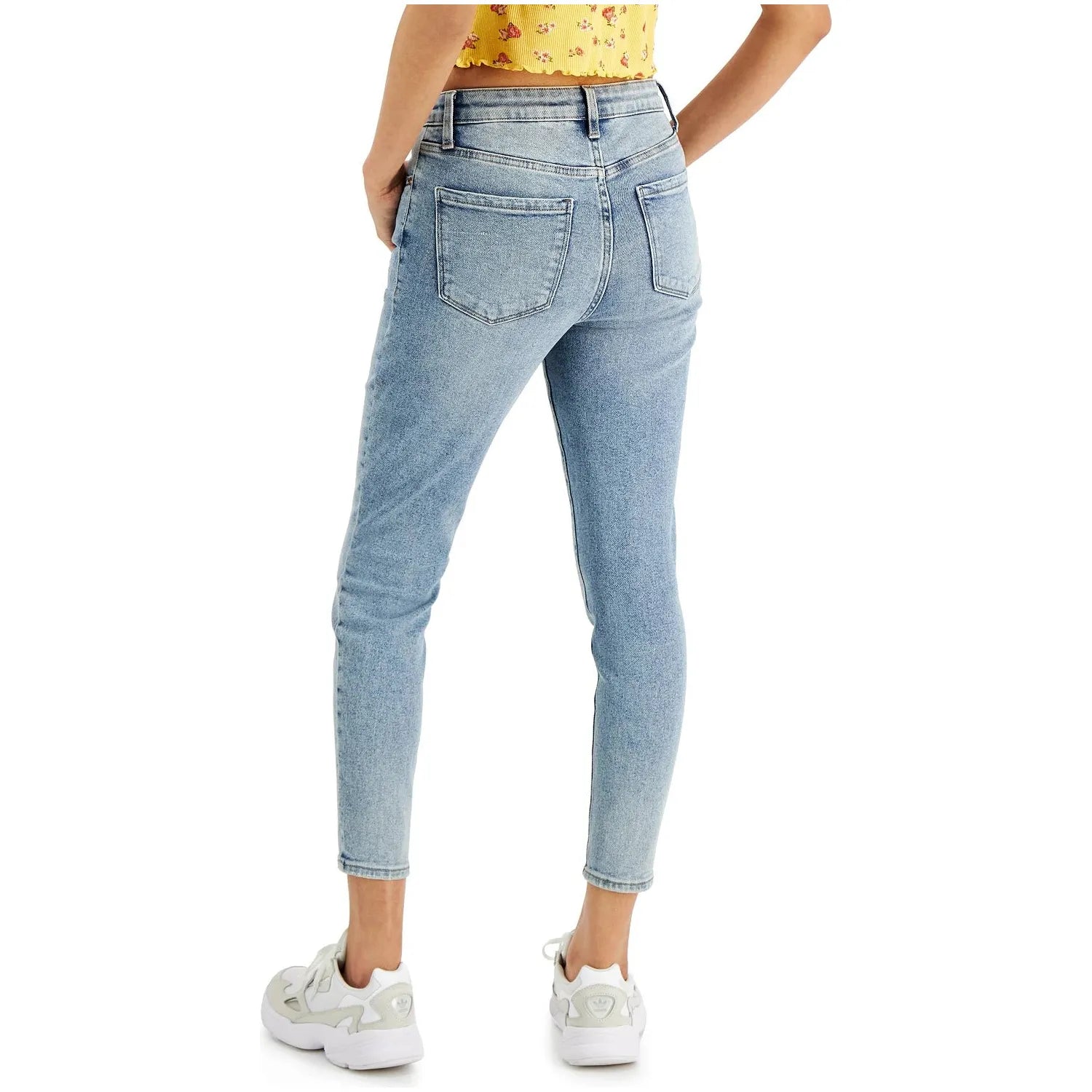 Celebrity Pink-Celebrity Pink Juniors Curvy Mid-Rise Distressed Skinny Jeans, Blue, Size: 11 - Brandat Outlet