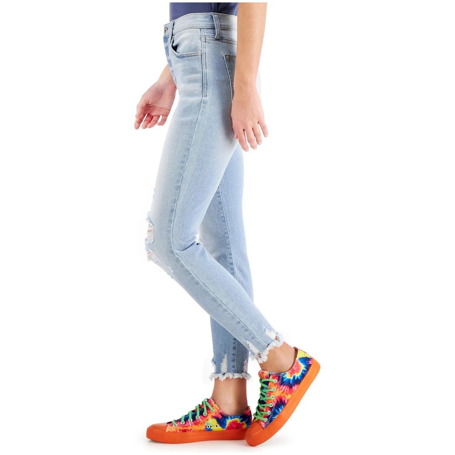 Celebrity Pink Juniors High Rise Ripped Skinny Jeans Blue Size 5 Brandat Outlet