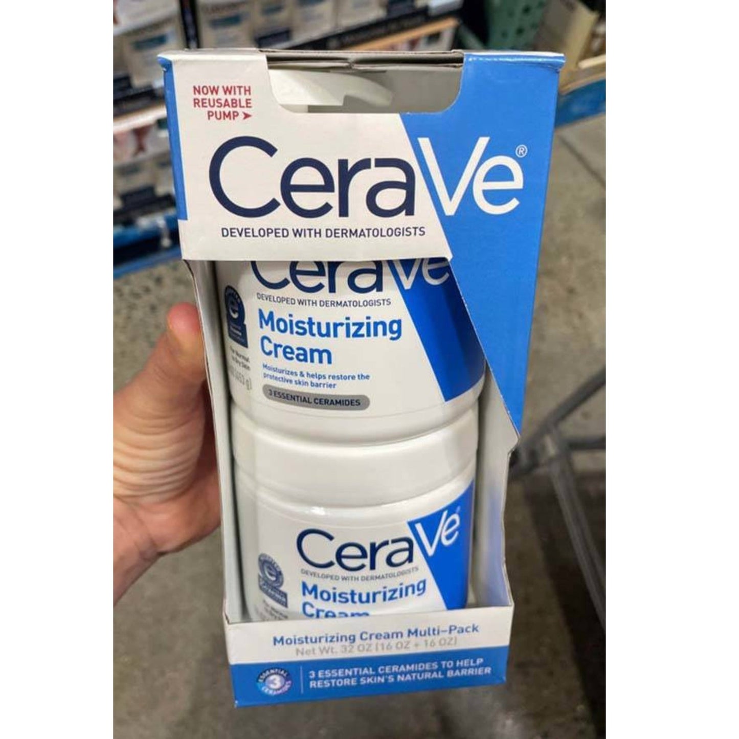 Cerave Moisturizing Cream Multipack 453g Pump + 453g (2 Packs)