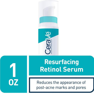 CeraVe Retinol Serum for Post-Acne Marks and Skin Texture | Pore Refining, Resurfacing, Brightening Facial Serum with Retinol | Fragrance Free & Non-Comedogenic| 30 mL - Brandat Outlet