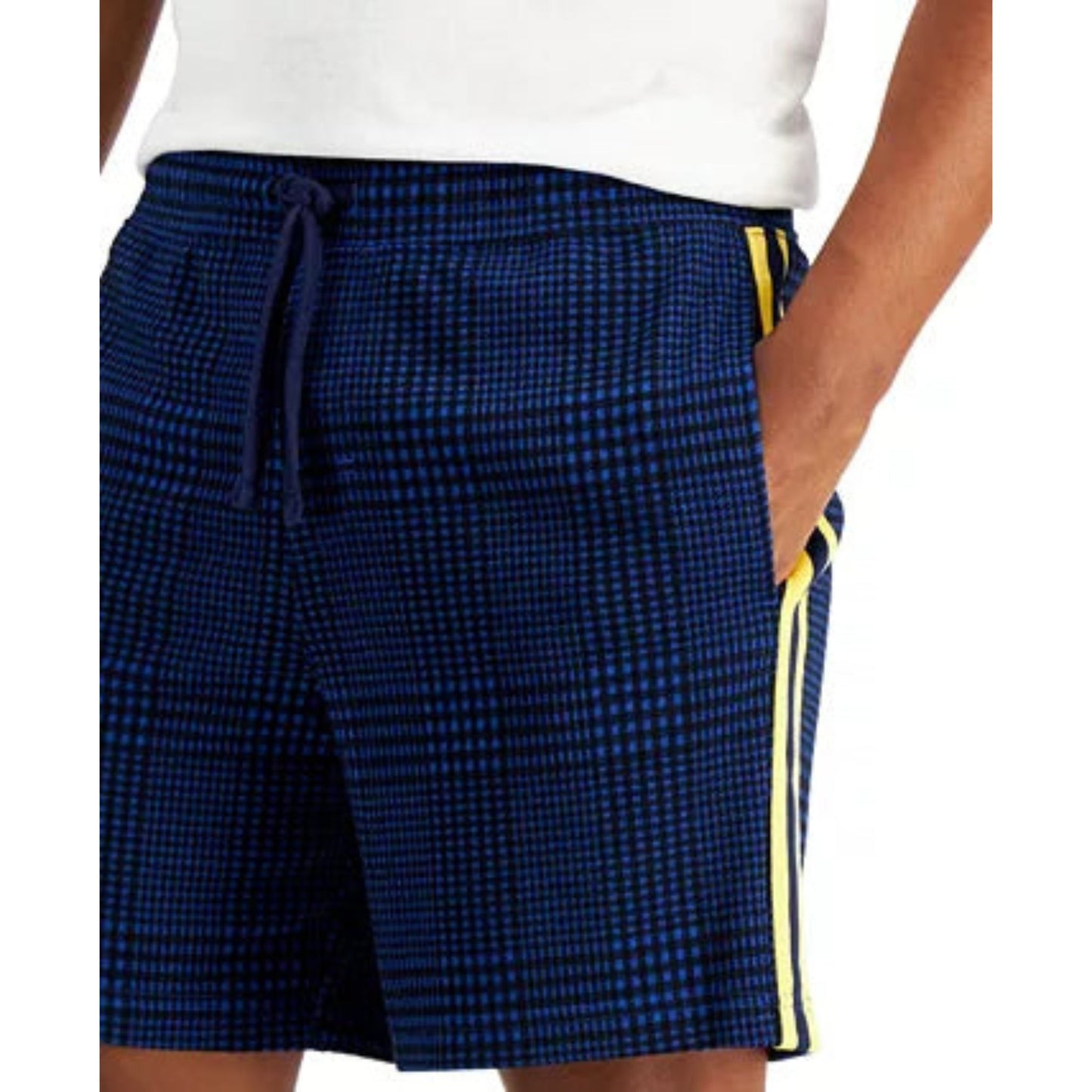 Club Room Mens Side-Stripe Shorts , Laser Blue, Size: L