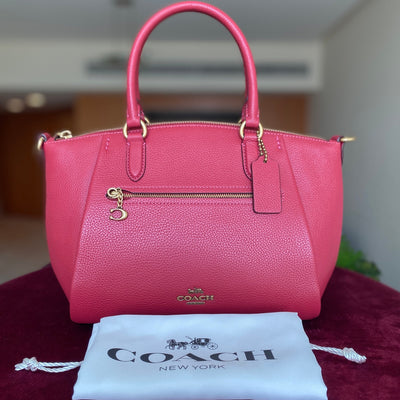Coach-Coach Elise Satchel 79317 (Apple Red Color) - Brandat Outlet