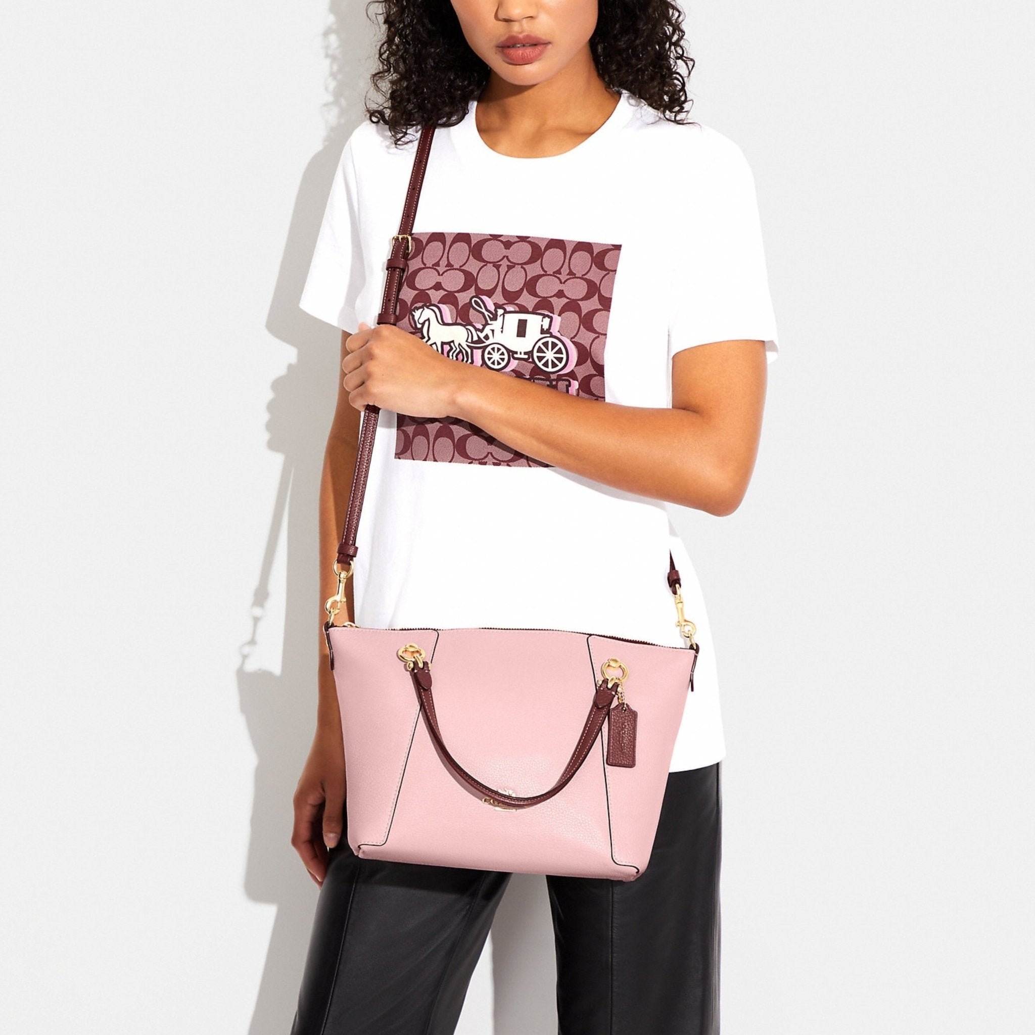 Coach discount satchel pink