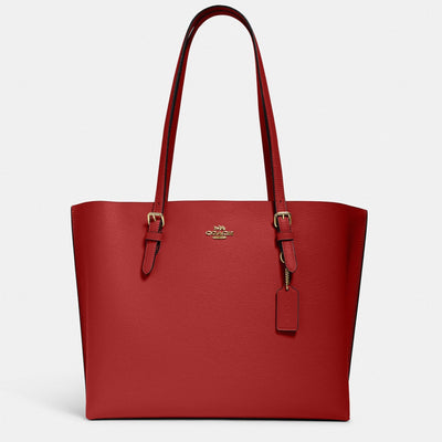 Coach-Coach Mollie Tote (Gold/Apple Red) (Large) (Model 1671) - Brandat Outlet